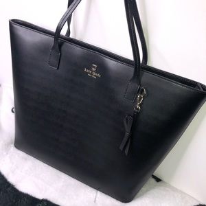 Kate Spade Black Leather Tote Bag
